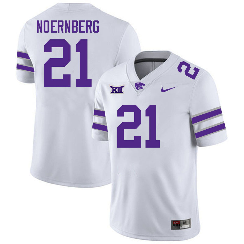 Kansas State Wildcats #21 Bryce Noernberg College Football Jerseys Stitched-White